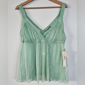 Camisole En Soie Antonio Melani Avec Strass - Taille S, Couleur Or, Neuve Avec étiquettes